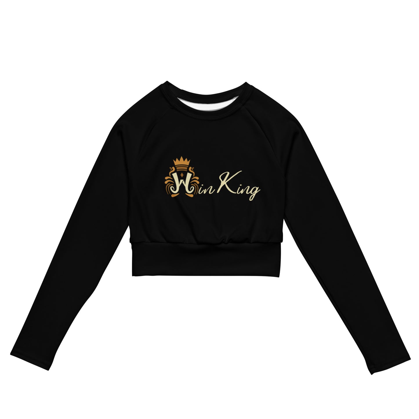 Recycled long-sleeve crop top